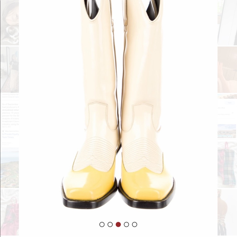 Calvin Klein 205W39NYC Leather Mid-Calf Riding Boots